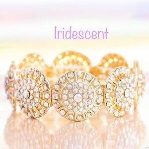 Iridescent Gold Stretchy Bracelet